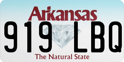 AR license plate 919LBQ