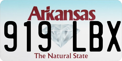 AR license plate 919LBX