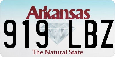 AR license plate 919LBZ