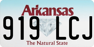 AR license plate 919LCJ