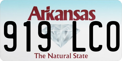 AR license plate 919LCO