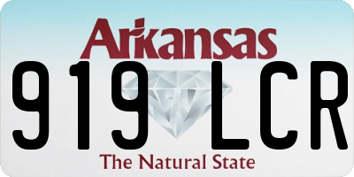 AR license plate 919LCR