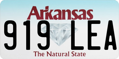 AR license plate 919LEA