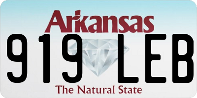 AR license plate 919LEB