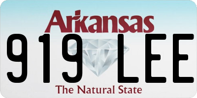 AR license plate 919LEE