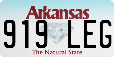 AR license plate 919LEG