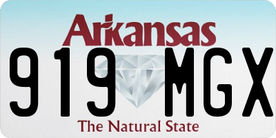 AR license plate 919MGX
