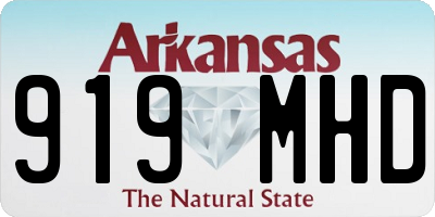 AR license plate 919MHD