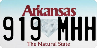 AR license plate 919MHH