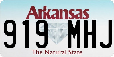 AR license plate 919MHJ