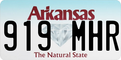 AR license plate 919MHR