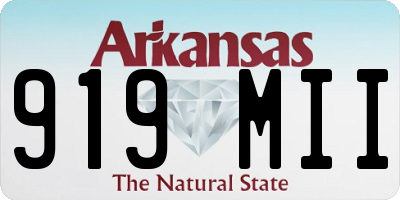 AR license plate 919MII
