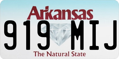 AR license plate 919MIJ