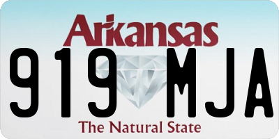 AR license plate 919MJA