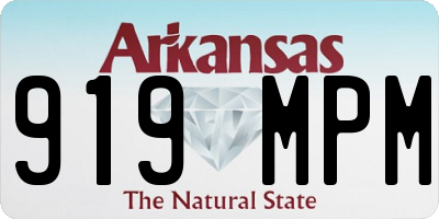 AR license plate 919MPM