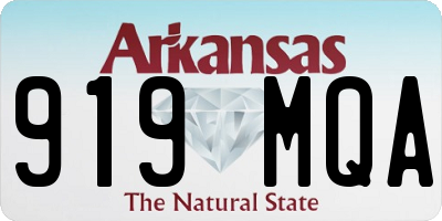AR license plate 919MQA