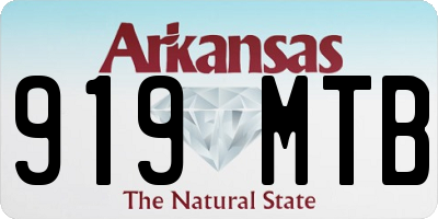 AR license plate 919MTB