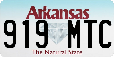AR license plate 919MTC