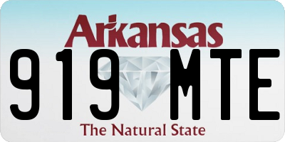 AR license plate 919MTE