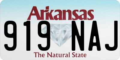 AR license plate 919NAJ