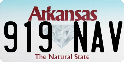 AR license plate 919NAV