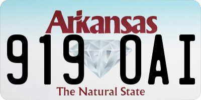 AR license plate 919OAI
