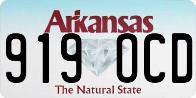 AR license plate 919OCD