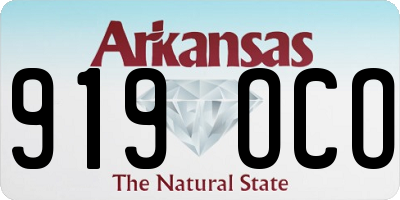 AR license plate 919OCO