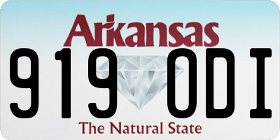 AR license plate 919ODI