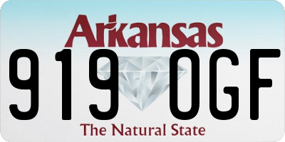 AR license plate 919OGF