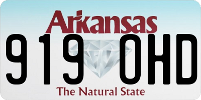 AR license plate 919OHD