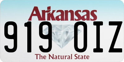 AR license plate 919OIZ