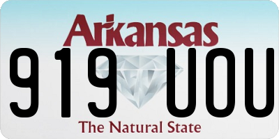 AR license plate 919UOU
