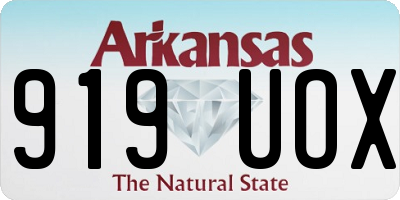 AR license plate 919UOX