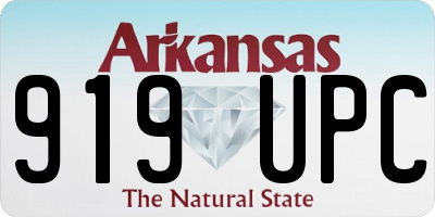 AR license plate 919UPC