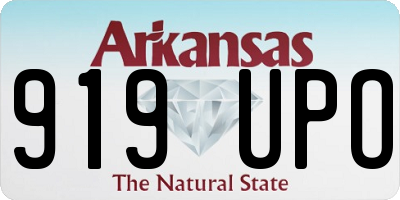 AR license plate 919UPO