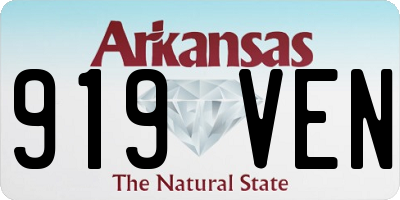 AR license plate 919VEN