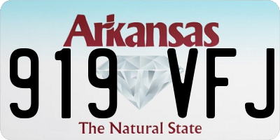 AR license plate 919VFJ