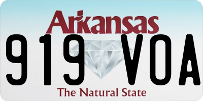 AR license plate 919VOA