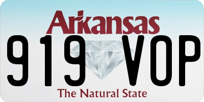 AR license plate 919VOP