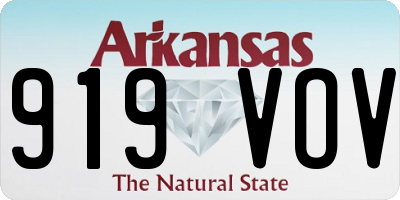AR license plate 919VOV