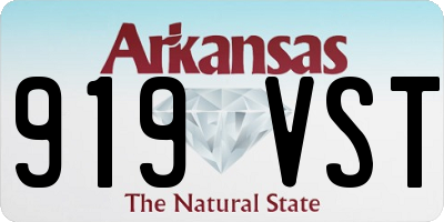 AR license plate 919VST