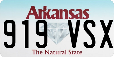 AR license plate 919VSX