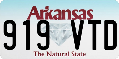 AR license plate 919VTD