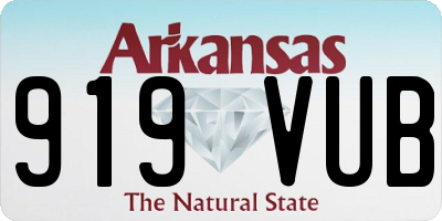 AR license plate 919VUB