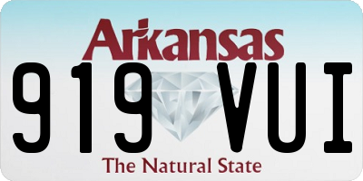 AR license plate 919VUI