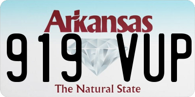 AR license plate 919VUP