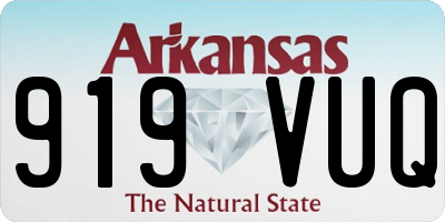 AR license plate 919VUQ
