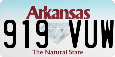 AR license plate 919VUW