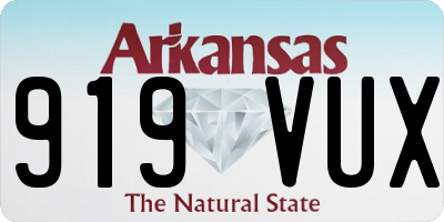 AR license plate 919VUX